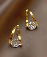 Mode Gold Sterling Silber Legierung Zirkon Creolen